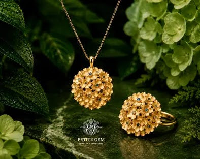 Mặt dây chuyền hoa cẩm tú cầu