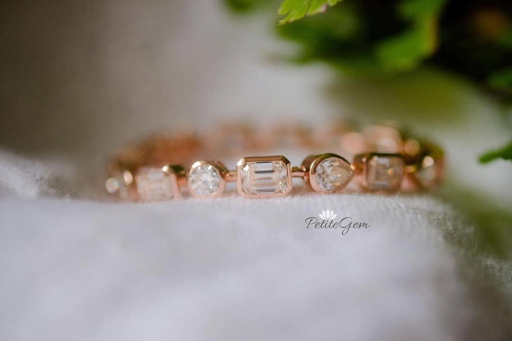 Lắc tay đá moissanite đính đá nhiều kiểu dáng