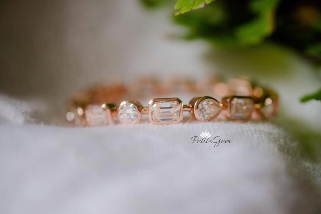 Lắc tay đá moissanite đính đá nhiều kiểu dáng