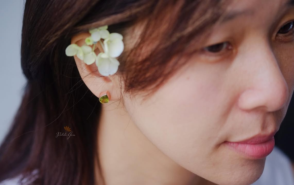 Bộ trang sức peridot giọt nước