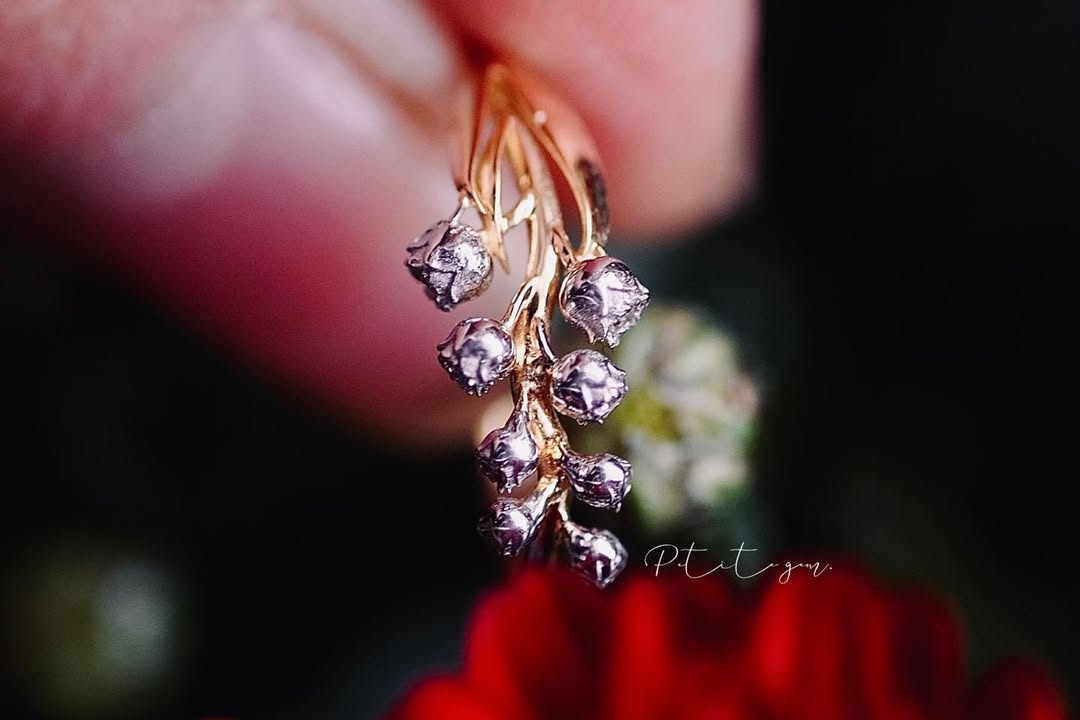 Nhẫn Hoa Linh Lan đính moissanite