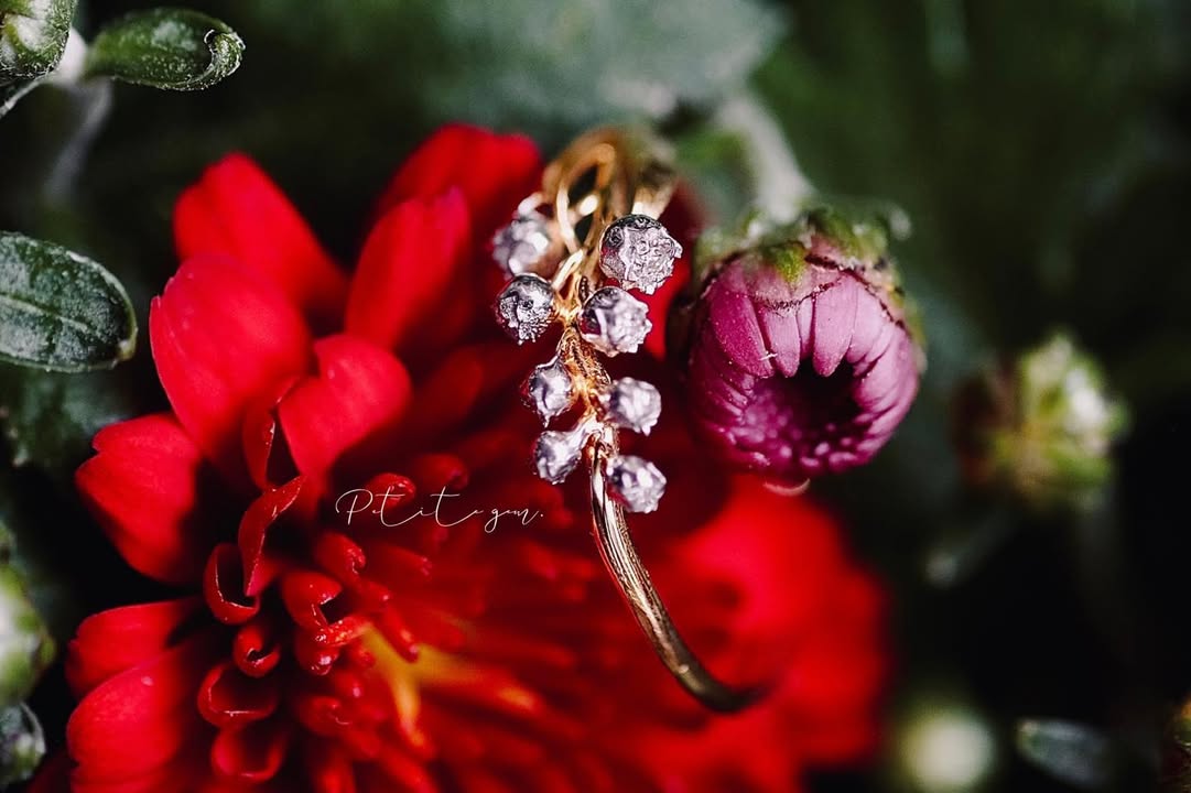 Nhẫn Hoa Linh Lan đính moissanite