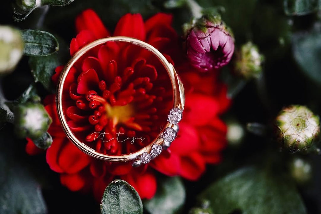 Nhẫn Hoa Linh Lan đính moissanite