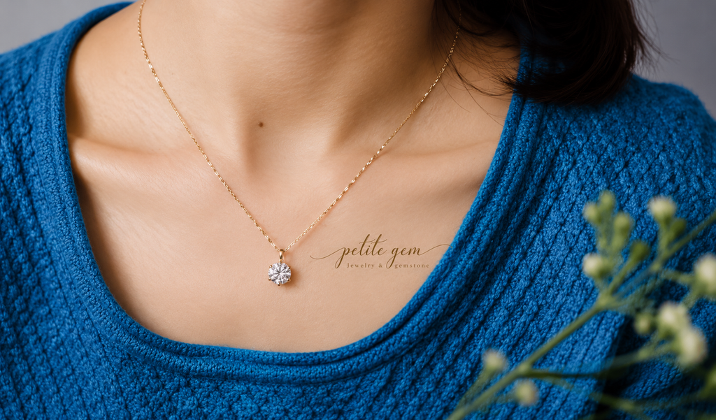 Mặt dây moissanite 8mm