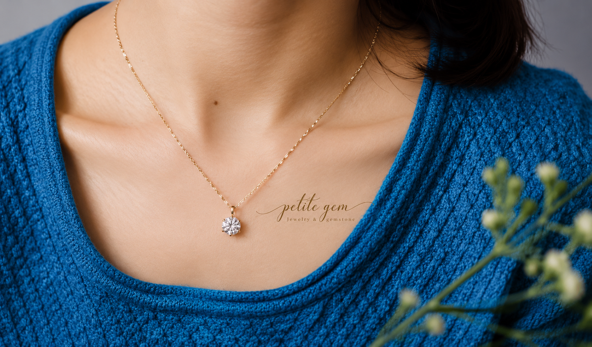 Mặt dây moissanite 8mm