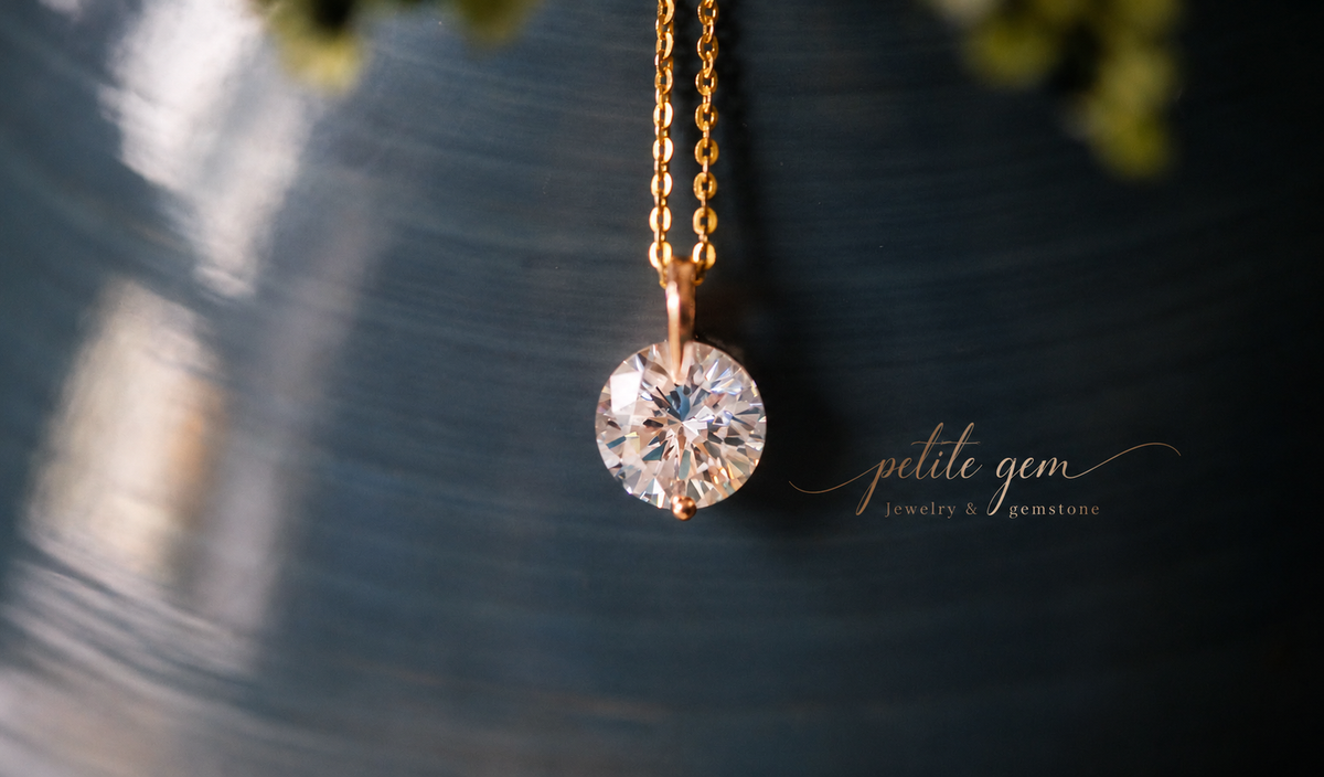 Mặt dây moissanite 8mm