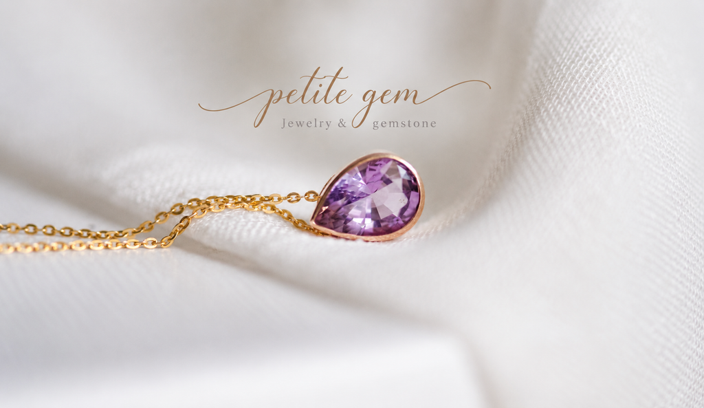 Dây chuyền amethyst dáng giọt nước
