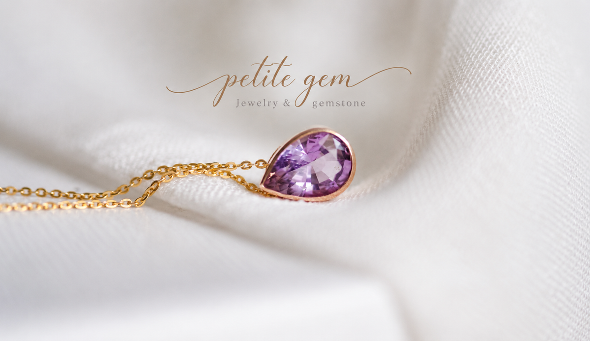 Dây chuyền amethyst dáng giọt nước