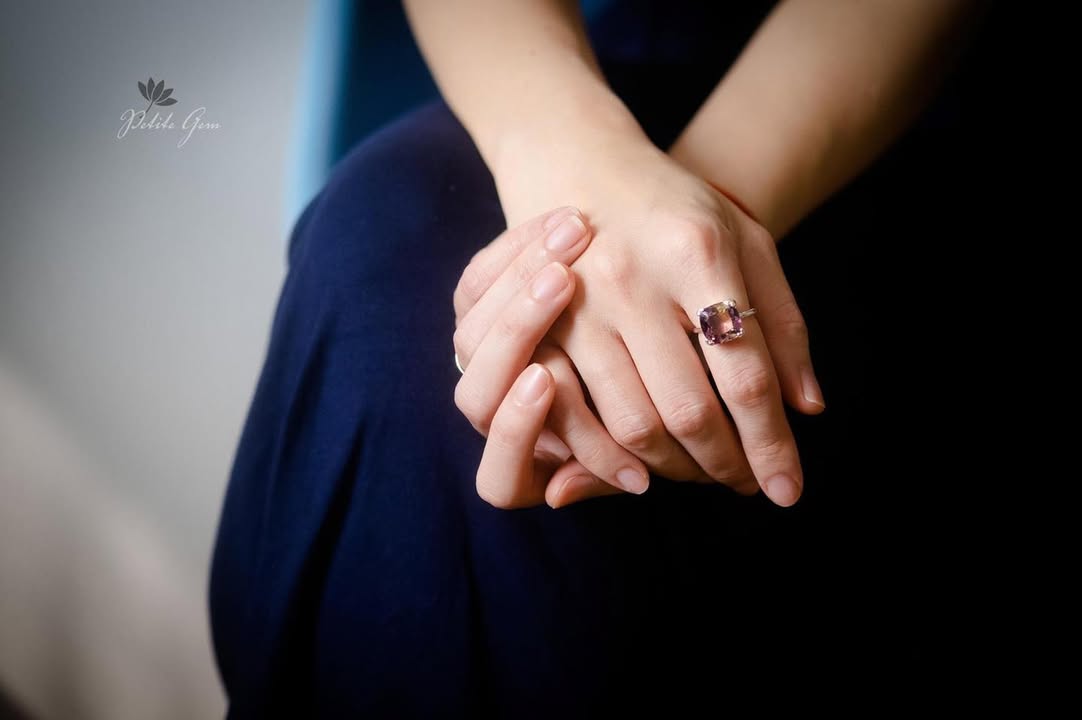 Nhẫn đá ametrine