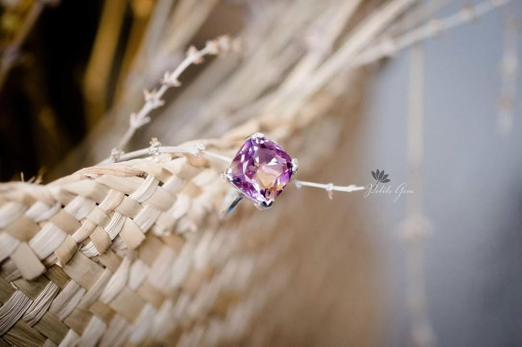 Nhẫn đá ametrine