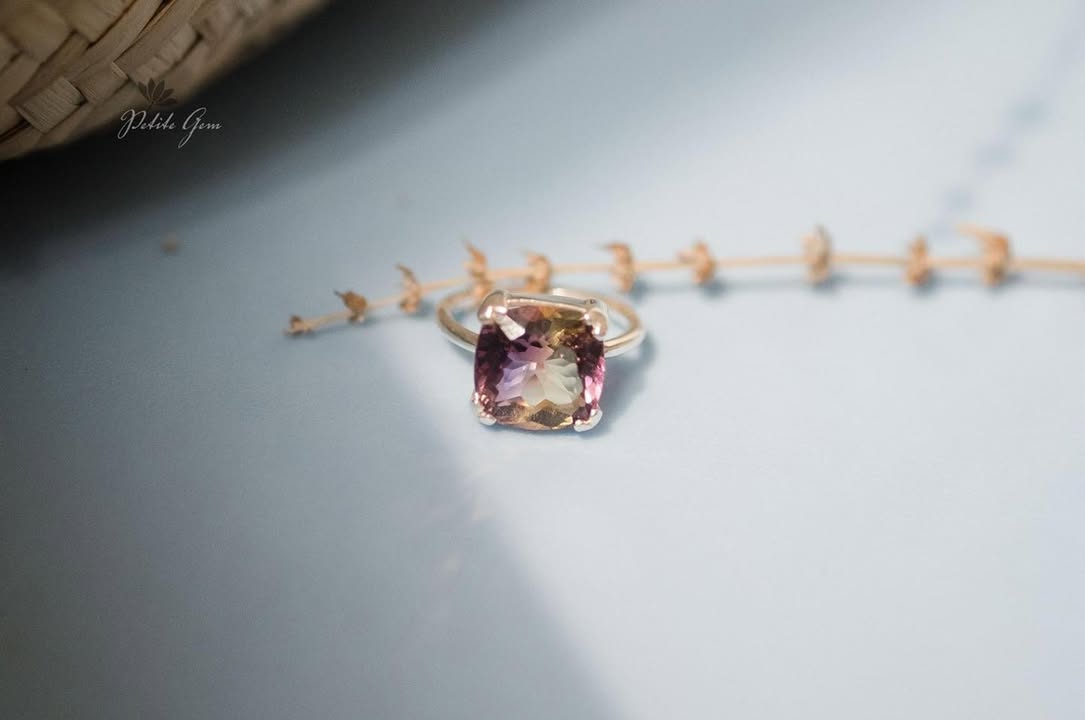 Nhẫn đá ametrine