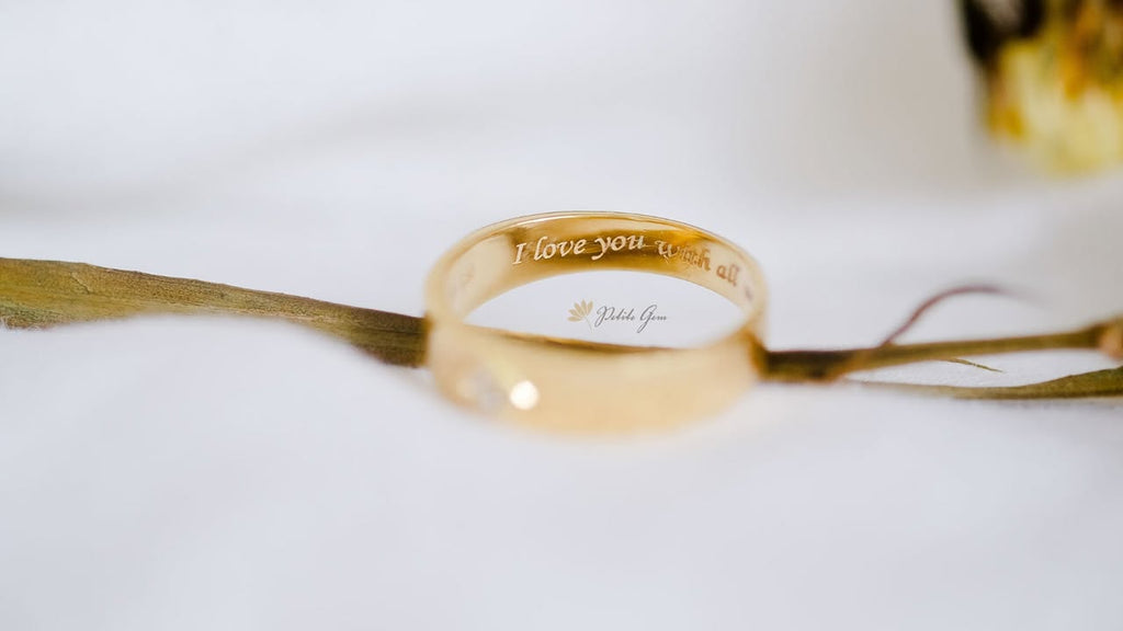 Nhẫn handmade đá Topaz vuông 3mm
