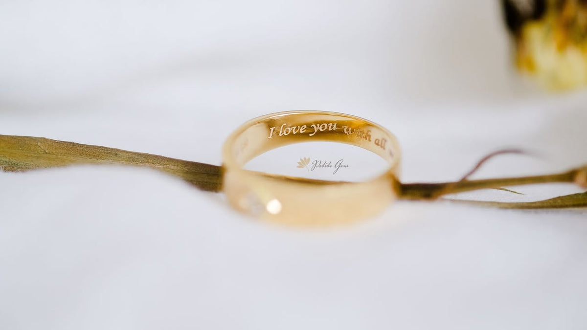 Nhẫn handmade đá Topaz vuông 3mm