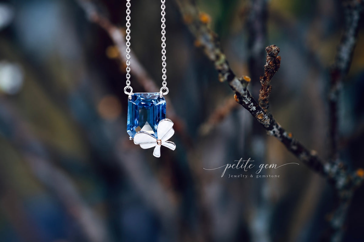 Nhẫn topaz hình bướm mùa xuân 10*12mm