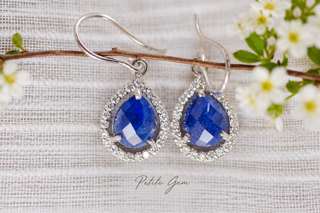 Bông tai sapphire moissanite