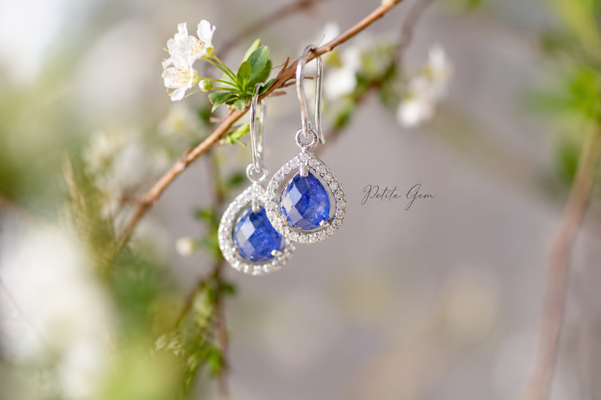 Bông tai sapphire moissanite