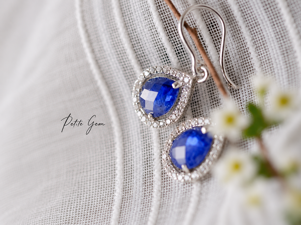 Bông tai sapphire moissanite
