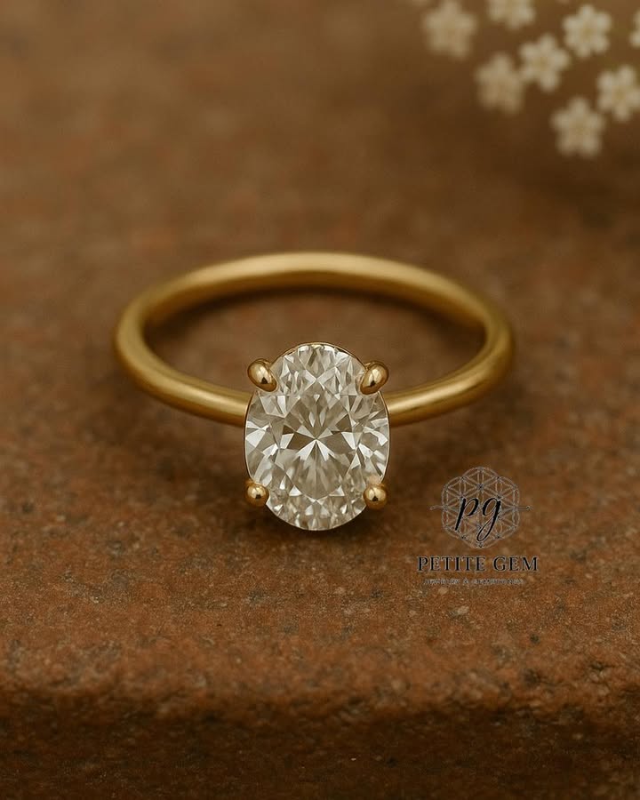 Cặp nhẫn đính hôn moissanite - solitaire và eternity