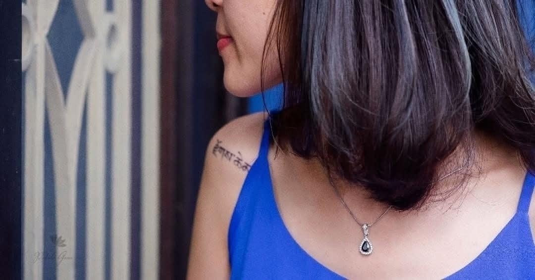 Mặt dây sapphire giọt nước