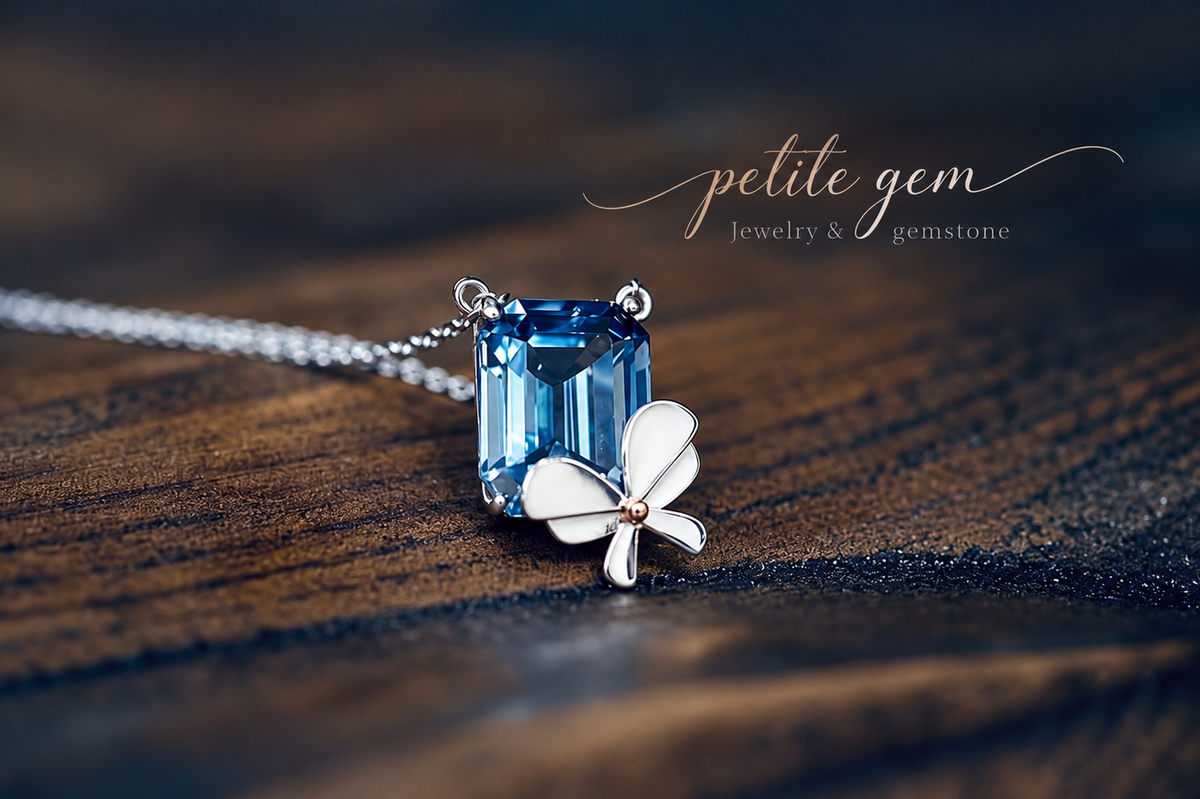 Nhẫn topaz hình bướm mùa xuân 10*12mm