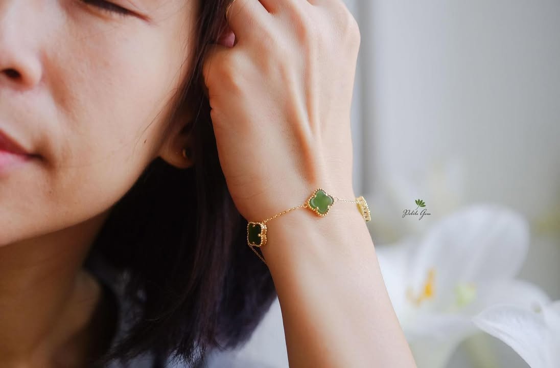 Aurea – Lắc tay ngọc bích hình tim