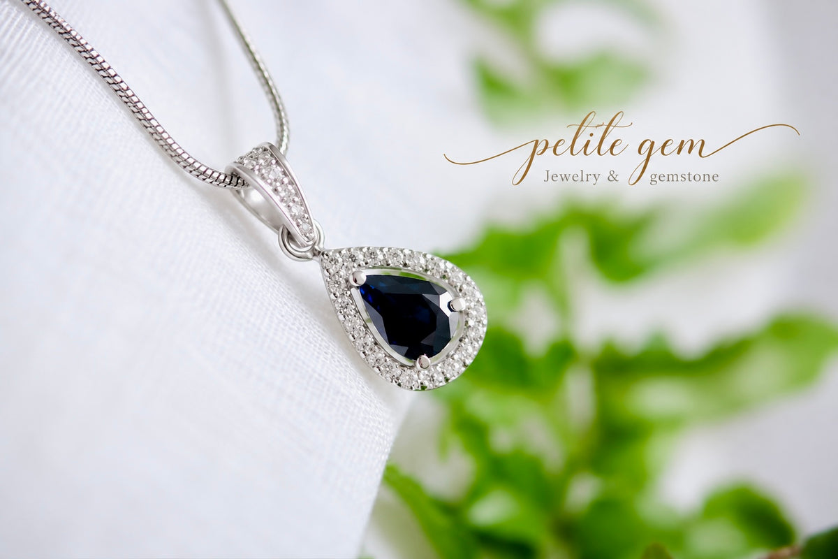 Mặt dây sapphire giọt nước