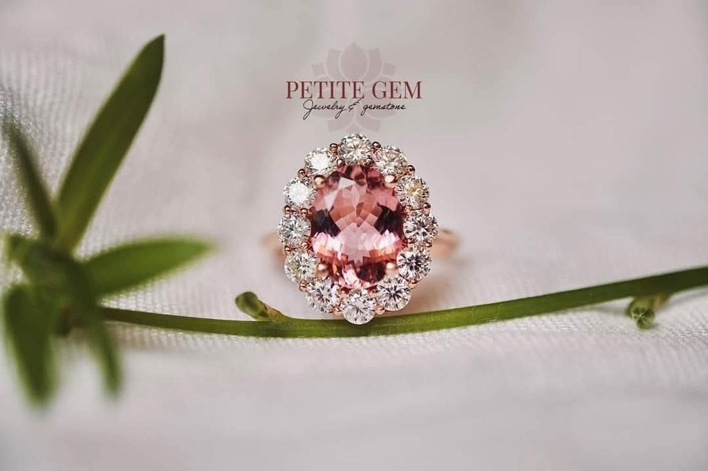 Tĩnh – Nhẫn tourmaline hồng oval