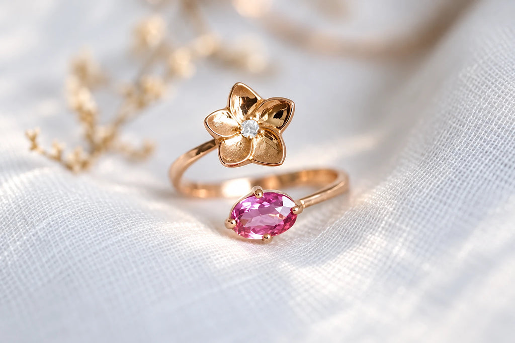 Mộc Chiêu – Nhẫn tourmaline hồng