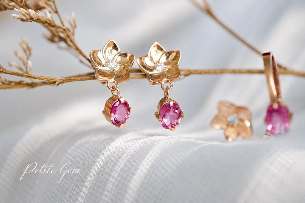 Phơi – bộ trang sức tourmaline hoa