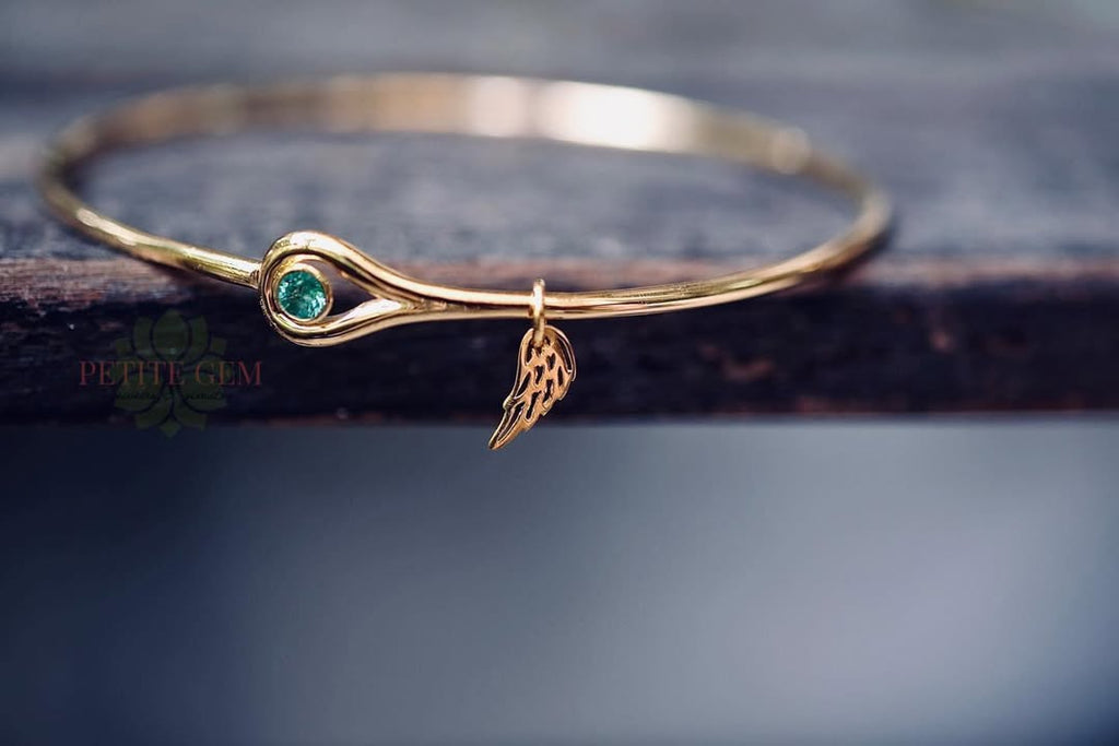 Lắc tay emerald cánh thiên thần