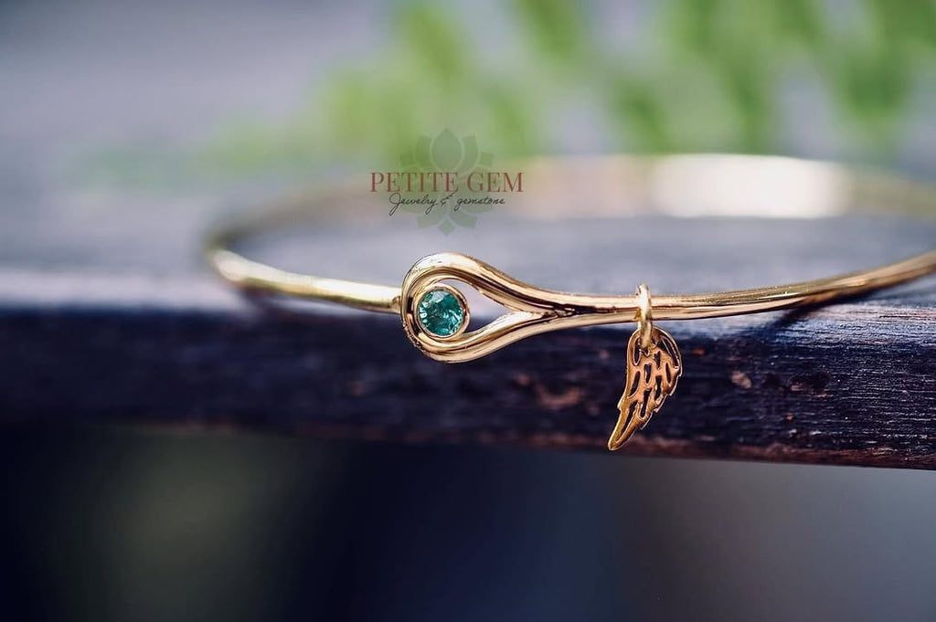 Lắc tay emerald cánh thiên thần