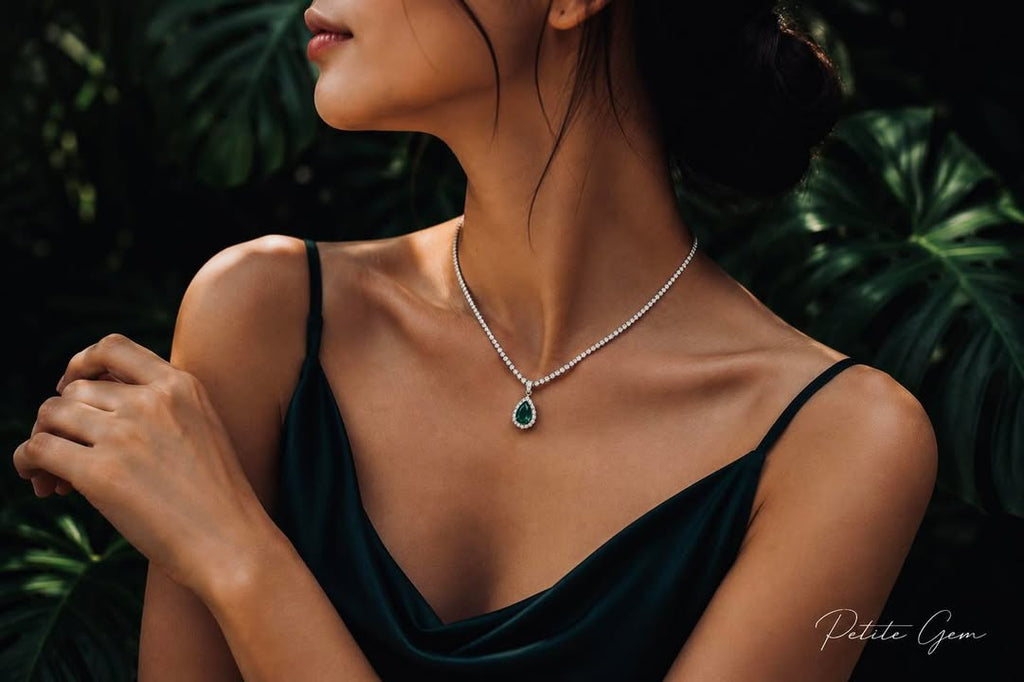 Dây chuyền tennis moissanite 2.5mm vàng trắng cao cấp