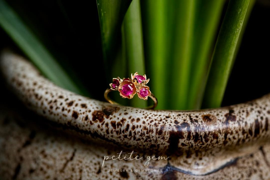 Nhẫn thiết kế Linh lan Ruby