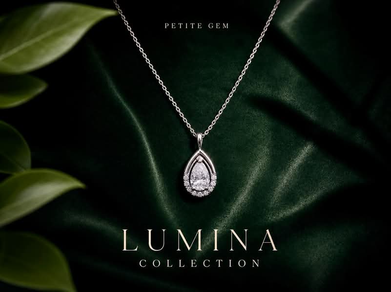 Mặt dây chuyền giọt nước moissanite cắt pear