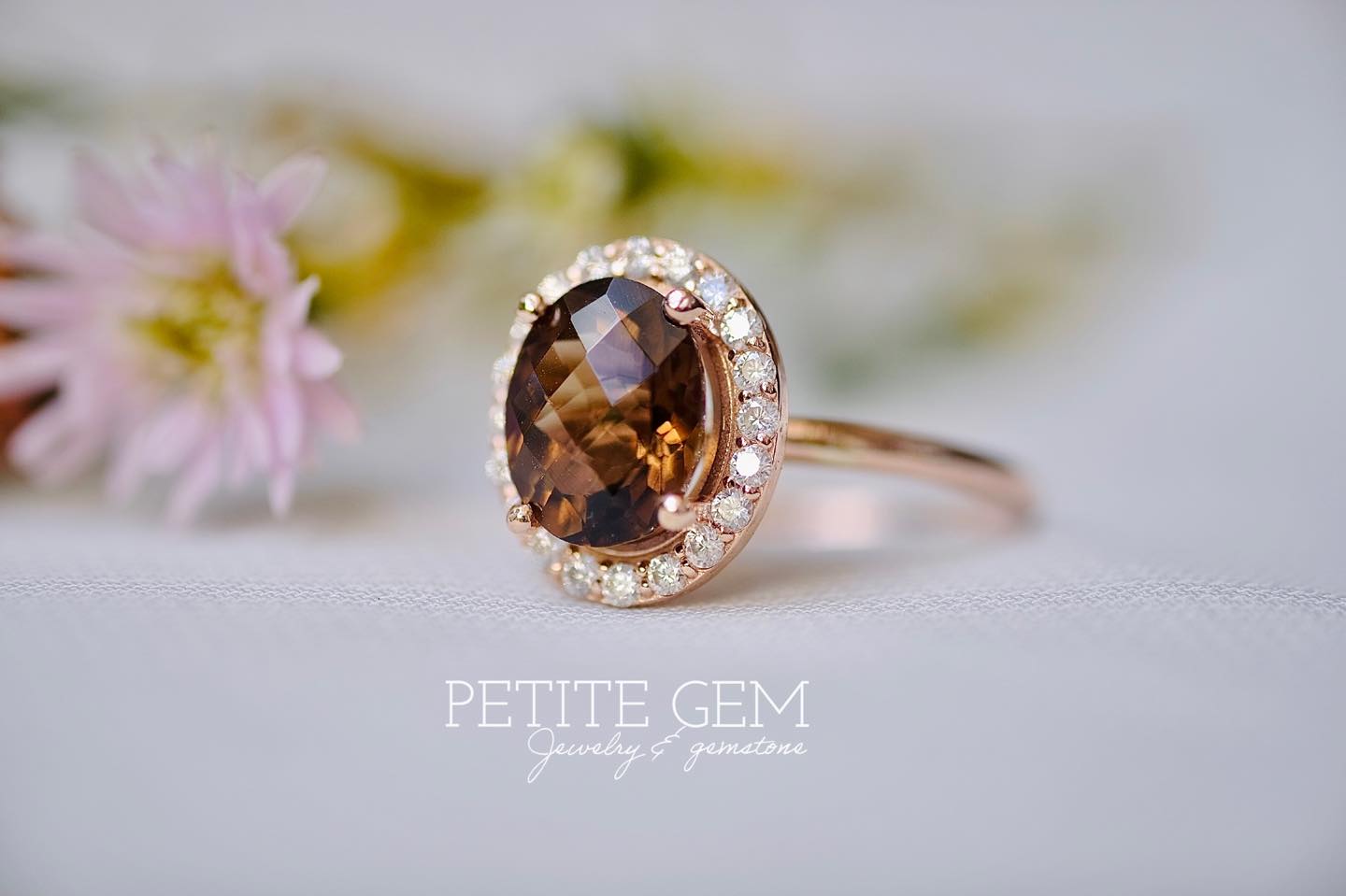 Nhẫn Citrine Mật Ong – Oval 8x10mm