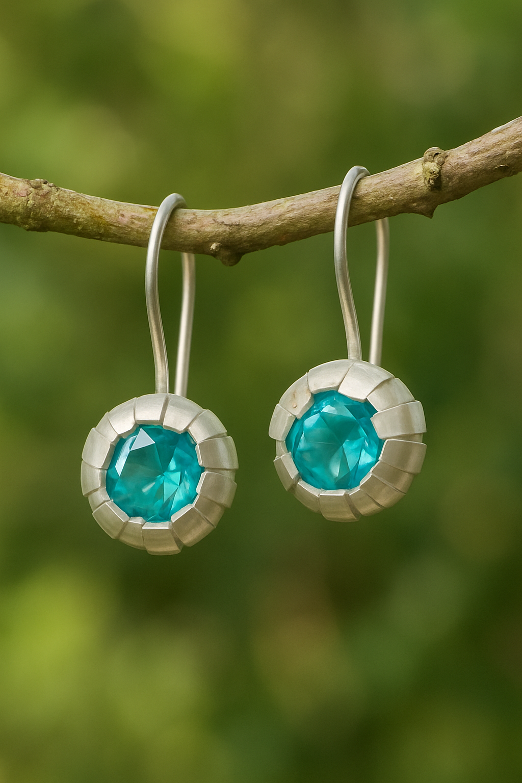 Bông tai bạc đá Topaz
